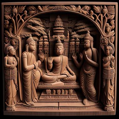 3D model Bodh Gaya (STL)